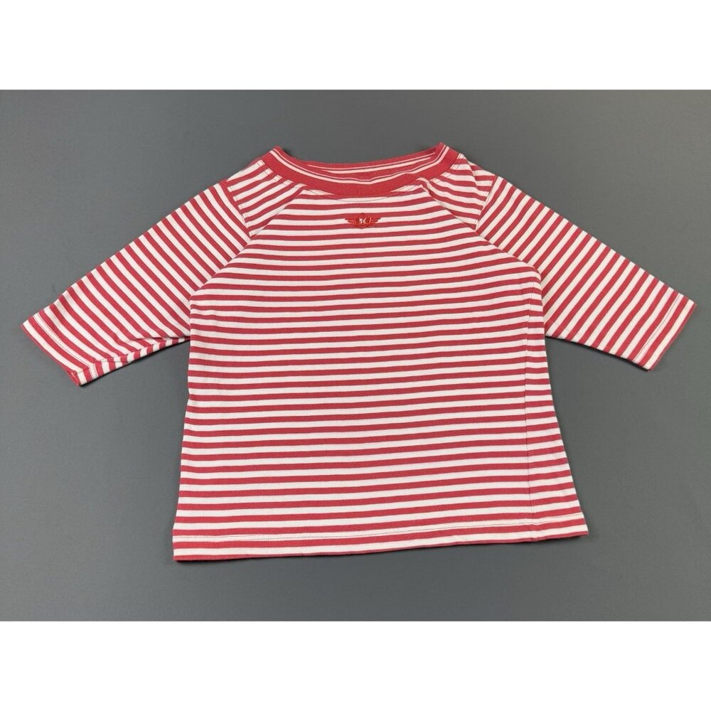 Vintage 90s Dockers Red Stripes Shirt Designer Streetwear Hype USA Made Medium